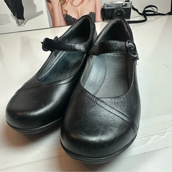 Dansko Black Mary Jane Flats Comfort Shoes Size 39 (8.5) Workwear Everyday - Picture 2 of 8